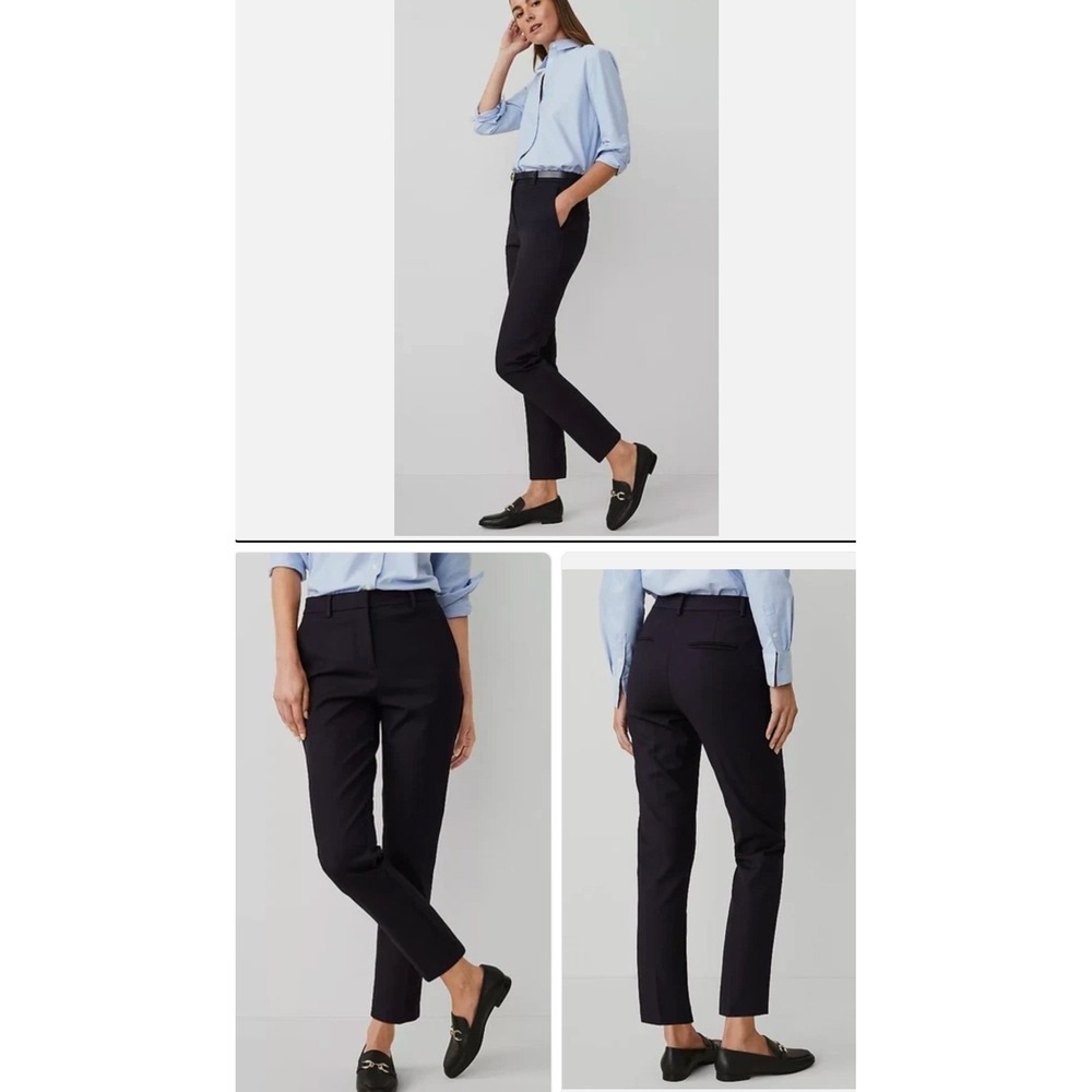 NWT‎ Ann Taylor Women's Eva Size 2 TALL Atlantic Navy Ankle Pants  High Rise